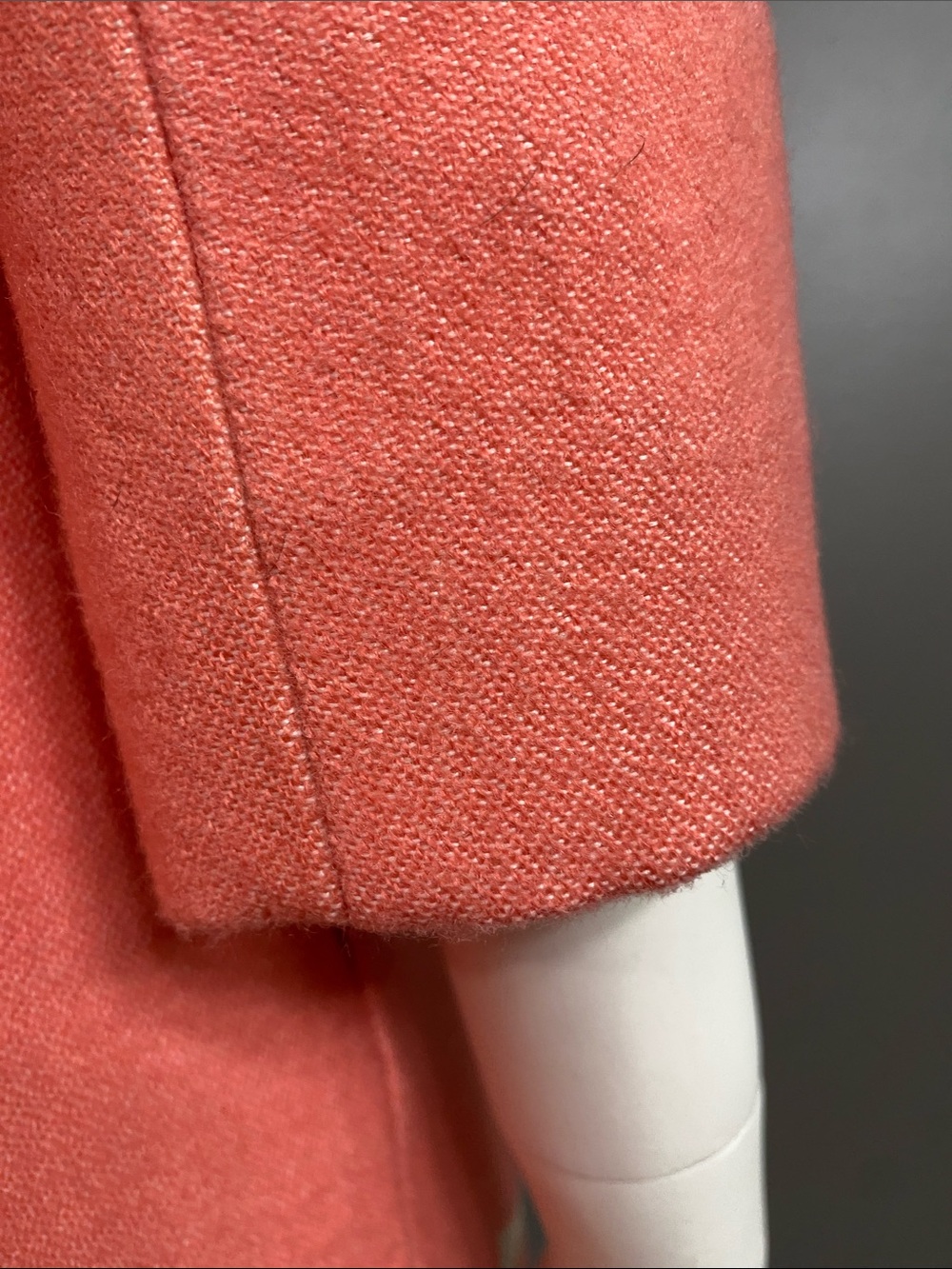 Lauren Moffatt Eastward Dress Coat Coral Arrow-Trim Wool Size M - Picture 11 of 15